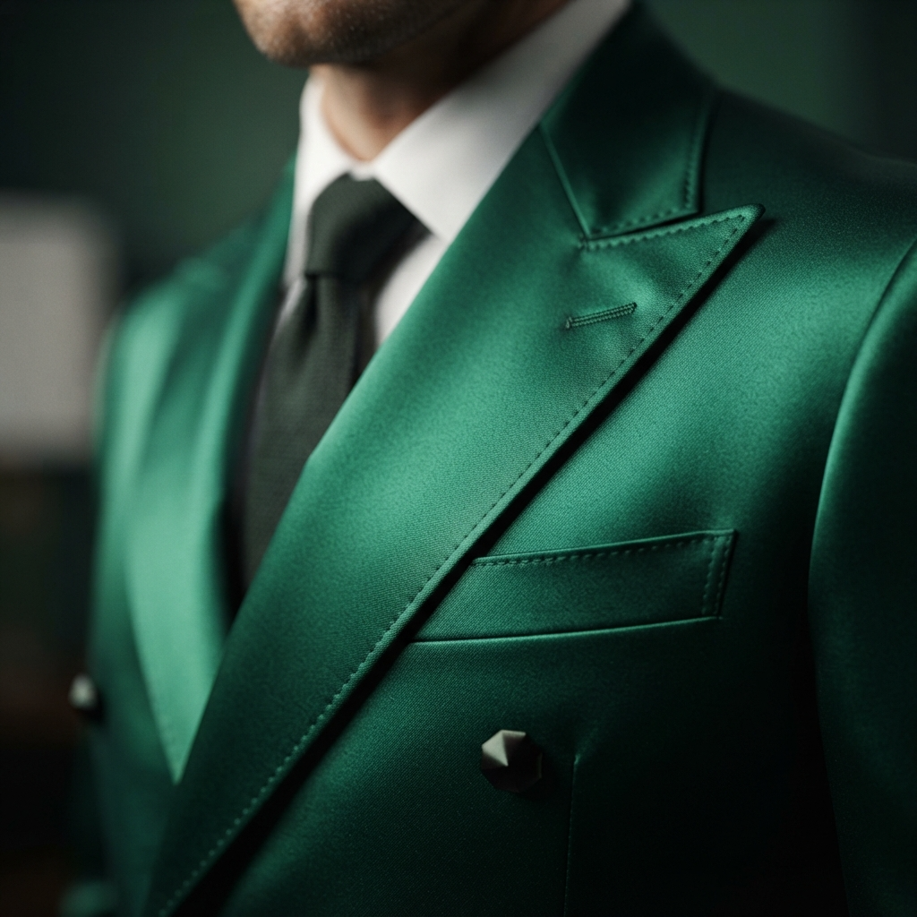 
                  
                    Men's Emerald Green Double-Breasted Tuxedo Jacket
                  
                