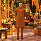 Imported Jamawar Rao Silk Fabric Embroidered Kurta Pajama Set