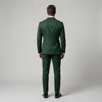 Custom Forest Green Double-Breasted Tuxedo Jacket