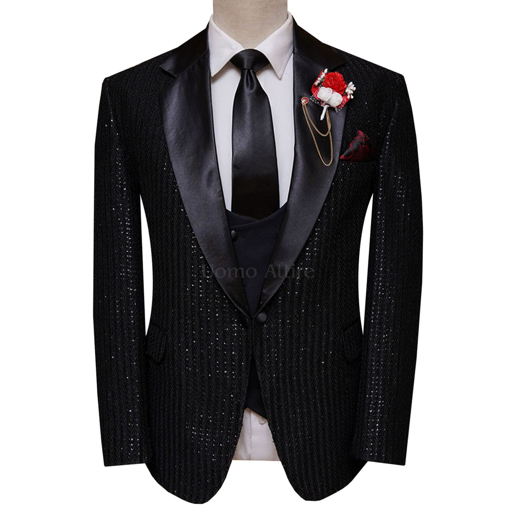 Black Wedding Tuxedo Suit for Groom | Groom Tuxedo Suit