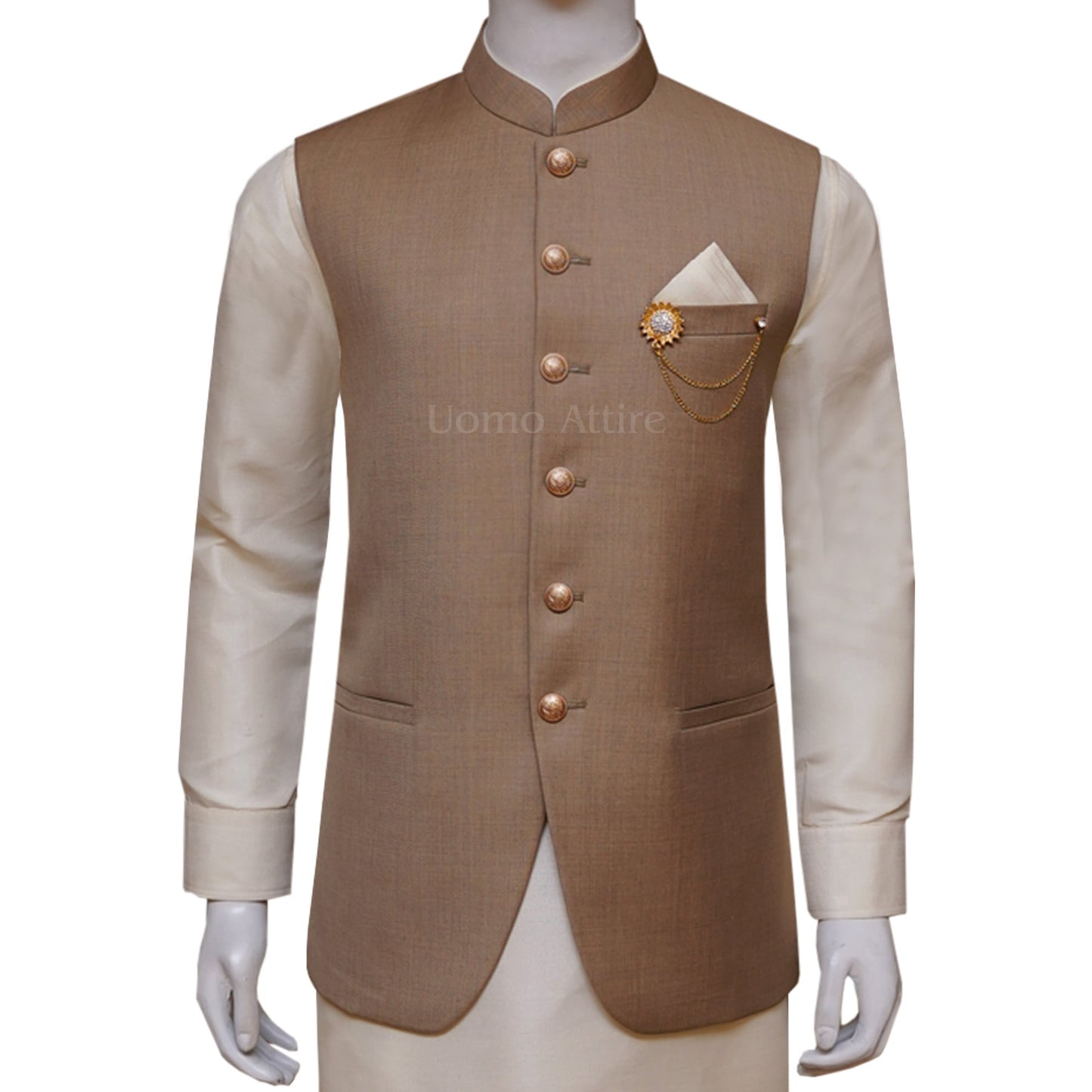 A lightweight golden waistcoat for gentlemen | Waistcoat
