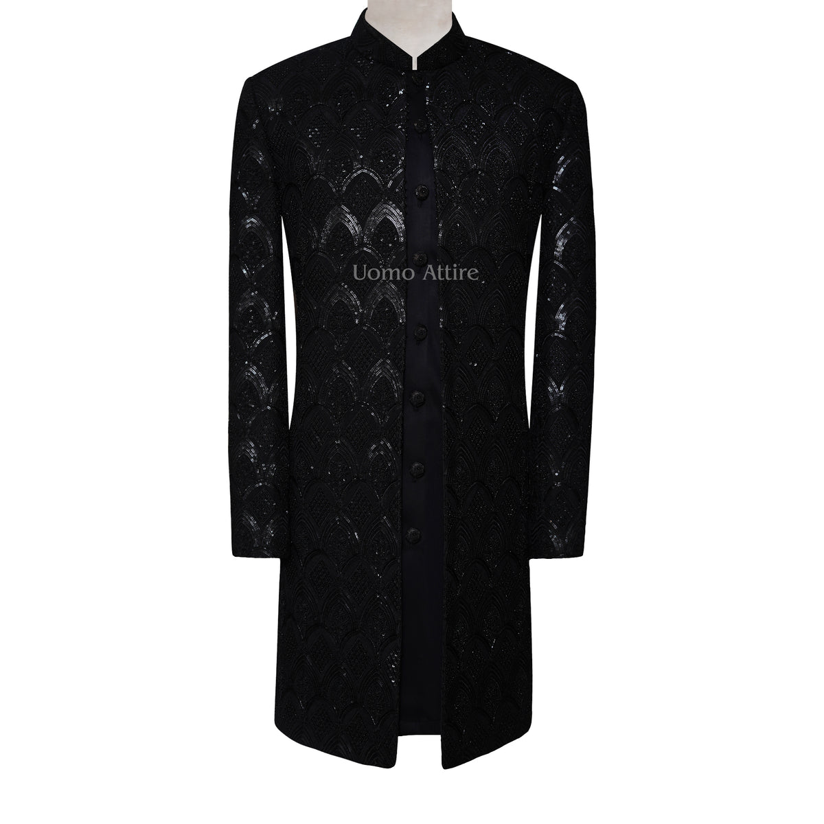 jet_black_open_front_sherwani_for_mens