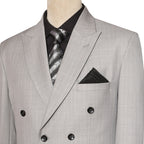 Light Grey Double Breasted Suit for Men