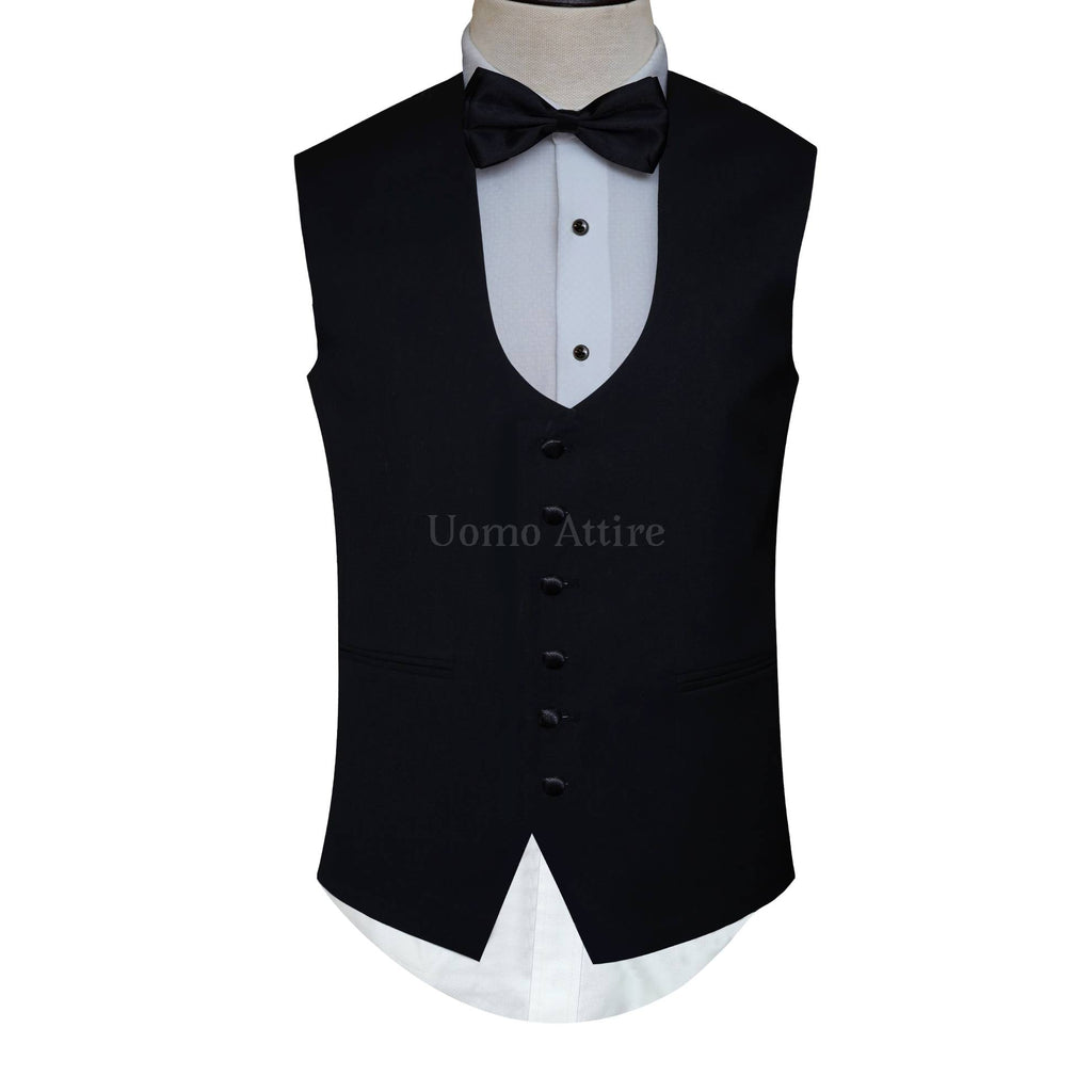 Luxurious black embellished tuxedo 3 piece suit | Black Tuxedo Suit