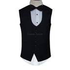Luxurious black embellished tuxedo 3 piece suit | Black Tuxedo Suit