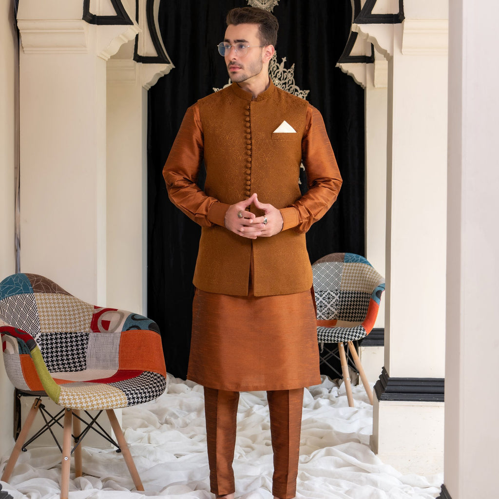 luxury waistcoat and kurta pajama