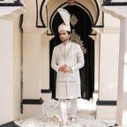 luxury white sherwani for men