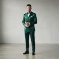 Men's Emerald Green Double-Breasted Tuxedo Jacket