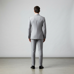 Men's Grey Tuxedo with Black Satin Shawl Lapel