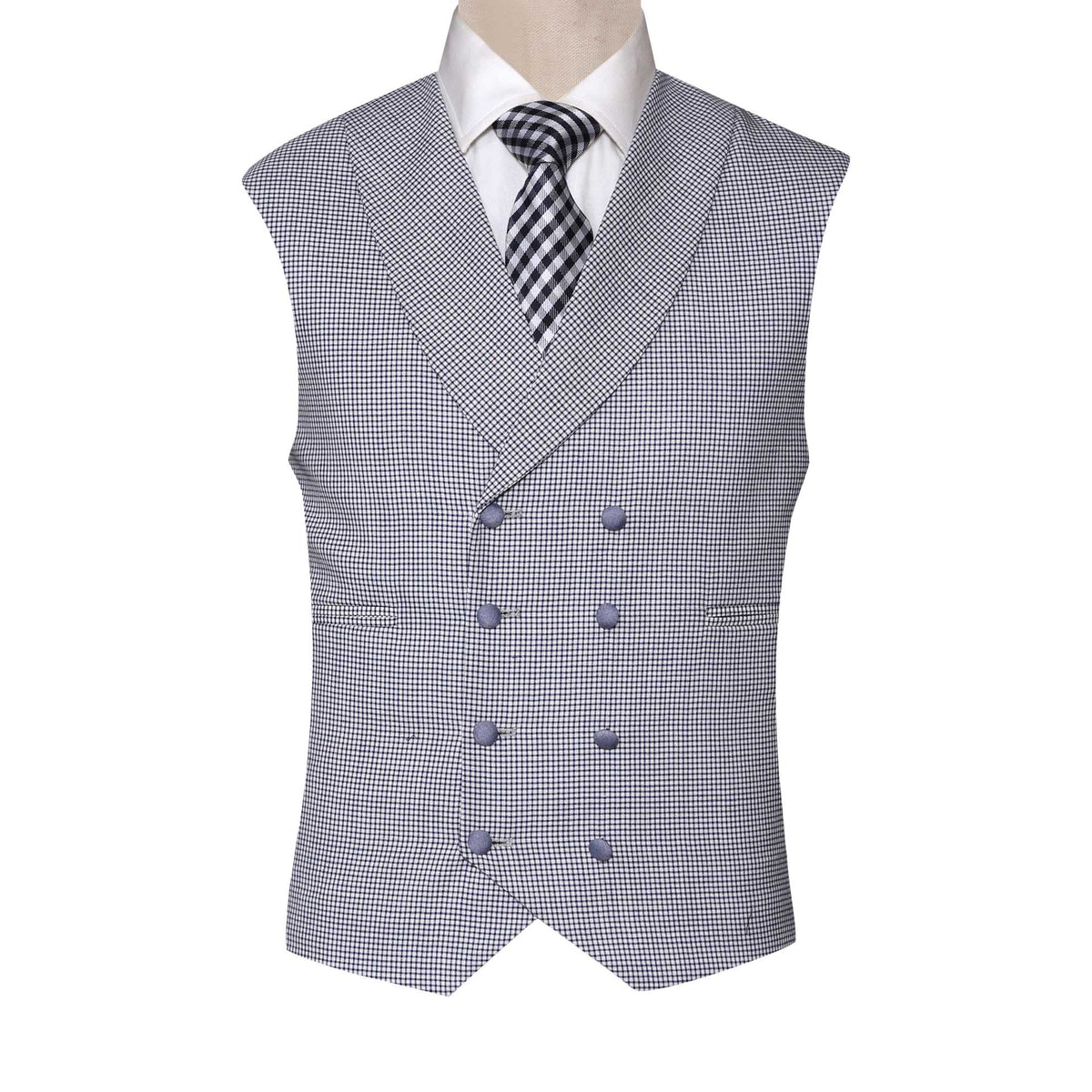 mini checked waistcoat