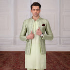 Luxury Embroidered Prince Coat with Kurta Pajama for Men