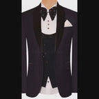 Slim Fit Italian Burgundy Tuxedo Suit for Men