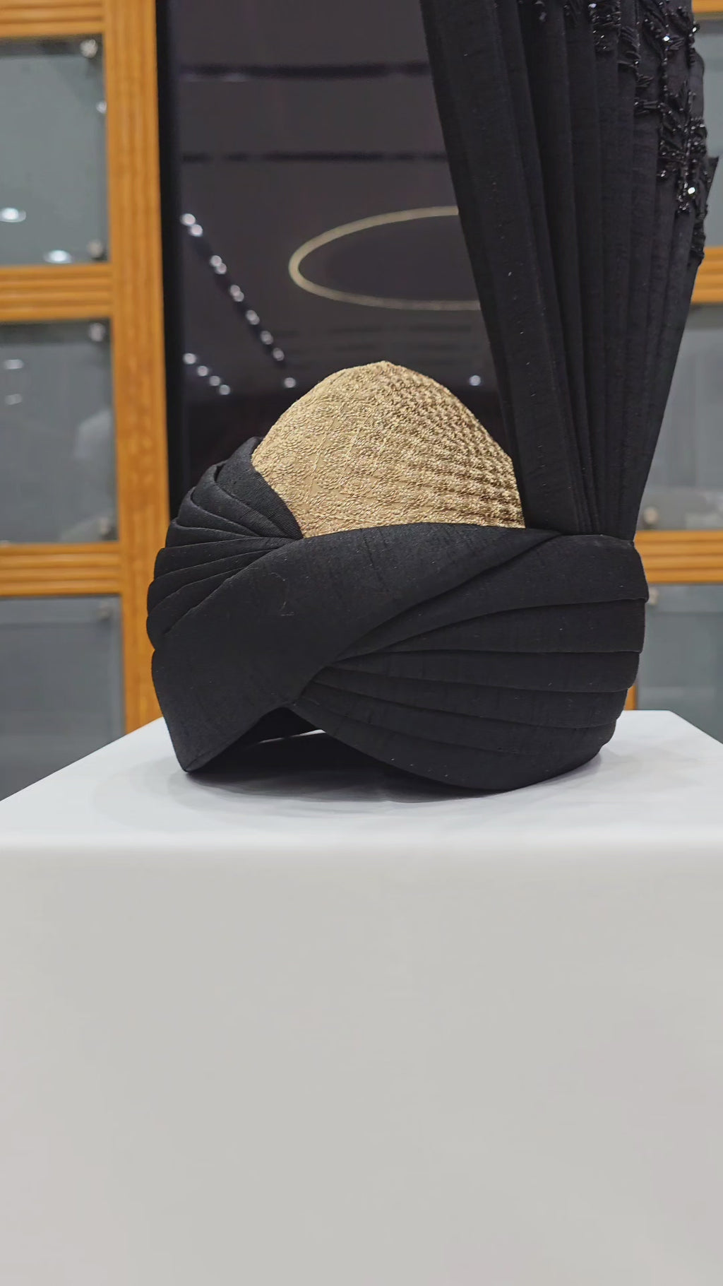 Jet Black Aitchison Wedding Kulla for Groom