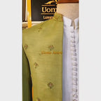 Luxury Mint Green Open-Front Prince Coat with Floral Embellishments and White Kurta Pajama Set