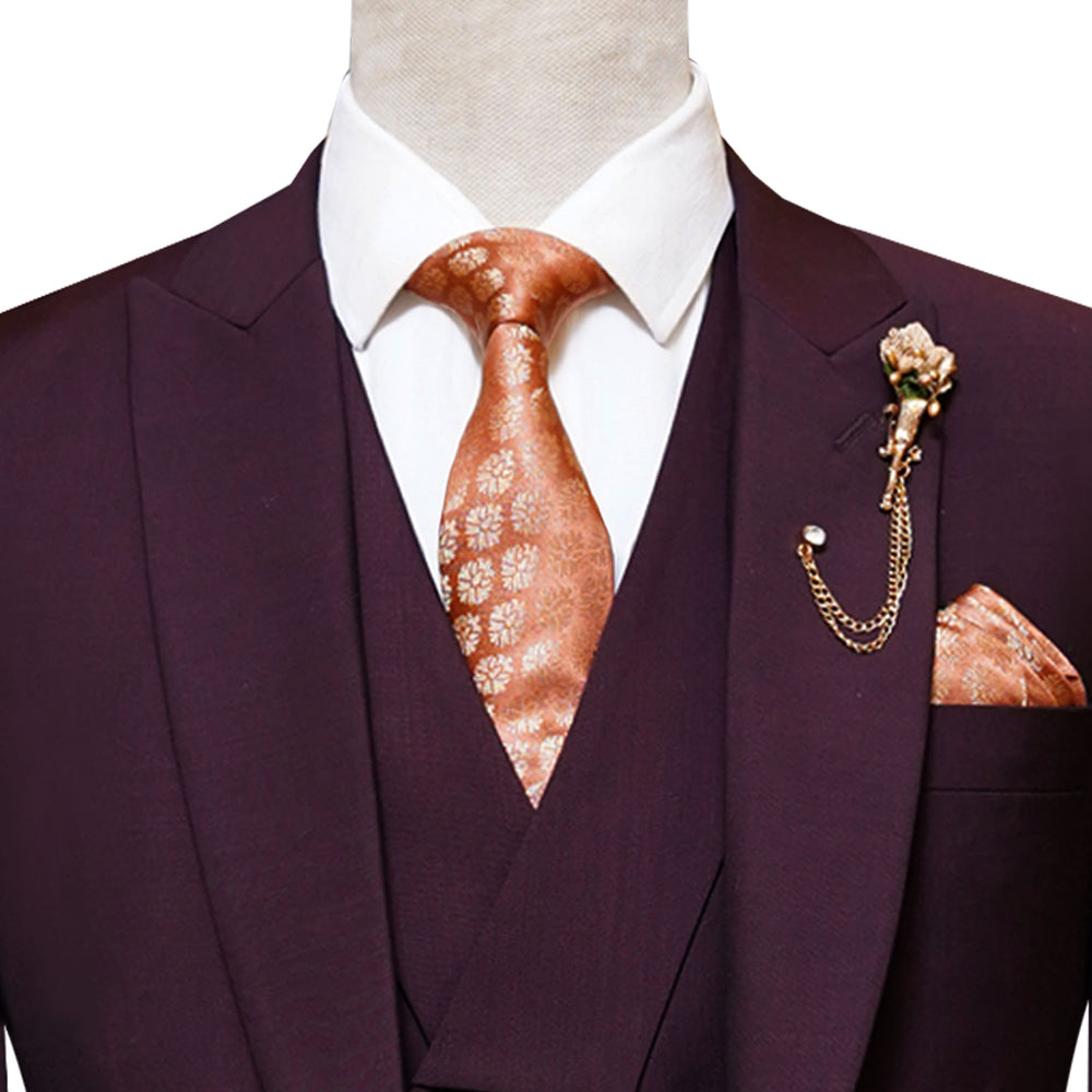 
                  
                    Load and play video in Gallery viewer, Italian Wool Men&amp;#39;s Burgundy Wedding Suit | Burgundy Color Suit
                  
                