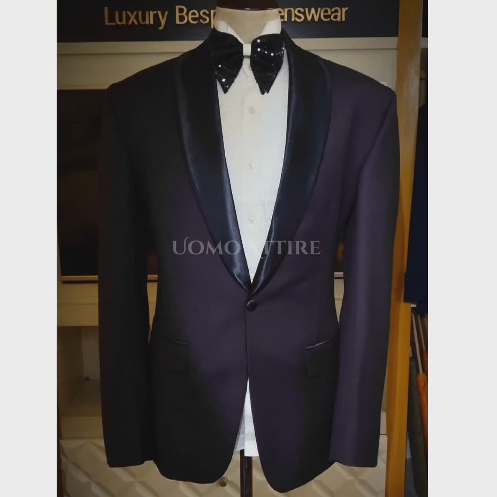 
                  
                    Load and play video in Gallery viewer, Italian Tropical Wool Maroon Tuxedo 2 Piece Suit | 2 Piece Suit for Men in US | UK
                  
                