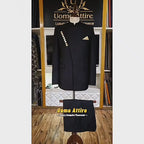 Bespoke Achkan-Style Two-Piece Formal Ensemble