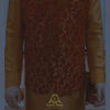 Mustered self design full micro embellished waistcoat | Waistcoat