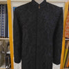 black sherwani for wedding fully embellished and embroidered with same fabric khussa | Black Sherwani for Groom