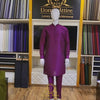 Raw silk fabric purple kurta pajama design for men | Mens Kurta Pajama