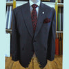 Grey windowpane check three piece suit, gray 3 piece suit with single breasted contrast check vest and formal tie