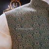 Textured green karandi embellished waistcoat | Waistcoat