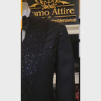 Luxurious Customized Jet Black Tuxedo for Groom with Embellished Shawl, Shoulders, and Cuffs
