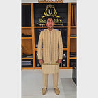 Men's Luxury Skin Color Embroidered Prince Coat with Matching Kurta Pajama