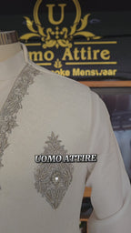 Premium Pure White Waistcoat with Hand Embellishment | Luxury Groom & Wedding Wear