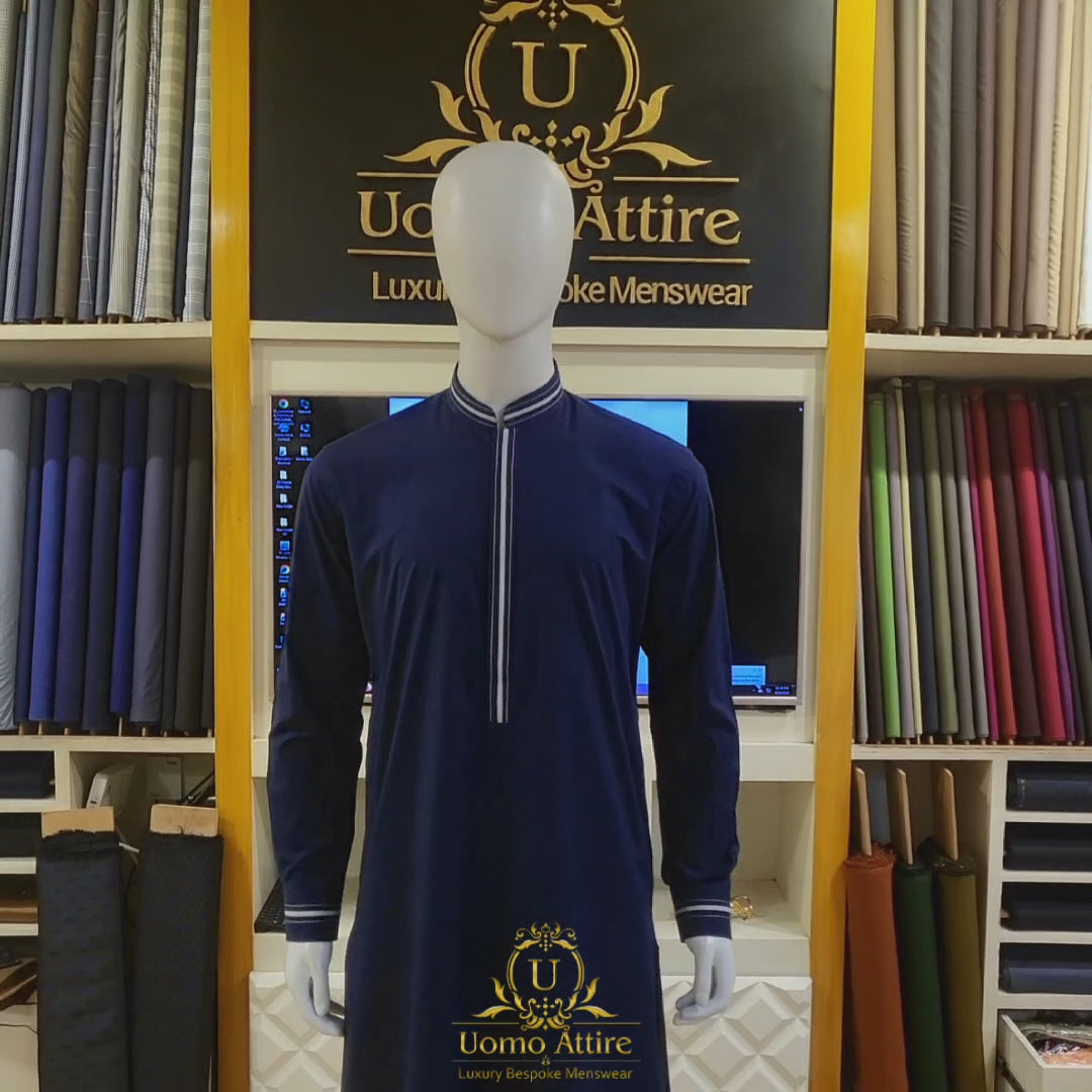 Navy blue shalwar kameez design for men | Designer Shalwar Kameez Design Men