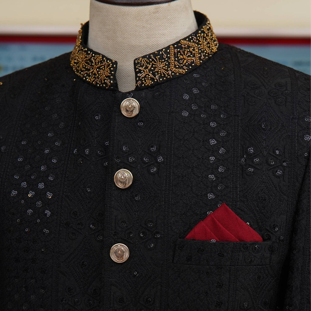 Black Sherwani | Black sherwani for groom | Black wedding sherwani for groom video