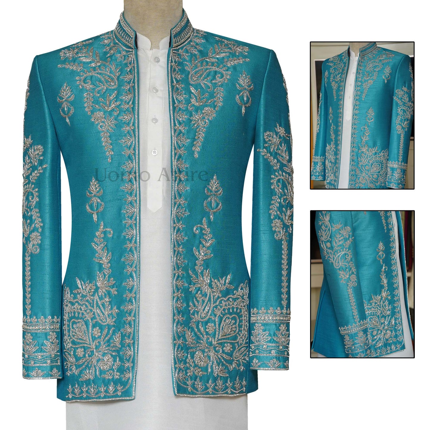 
                  
                    Load and play video in Gallery viewer, Classic Designer Open Front Wedding Prince Coat | Prince Coat Pakistan US-UK
                  
                