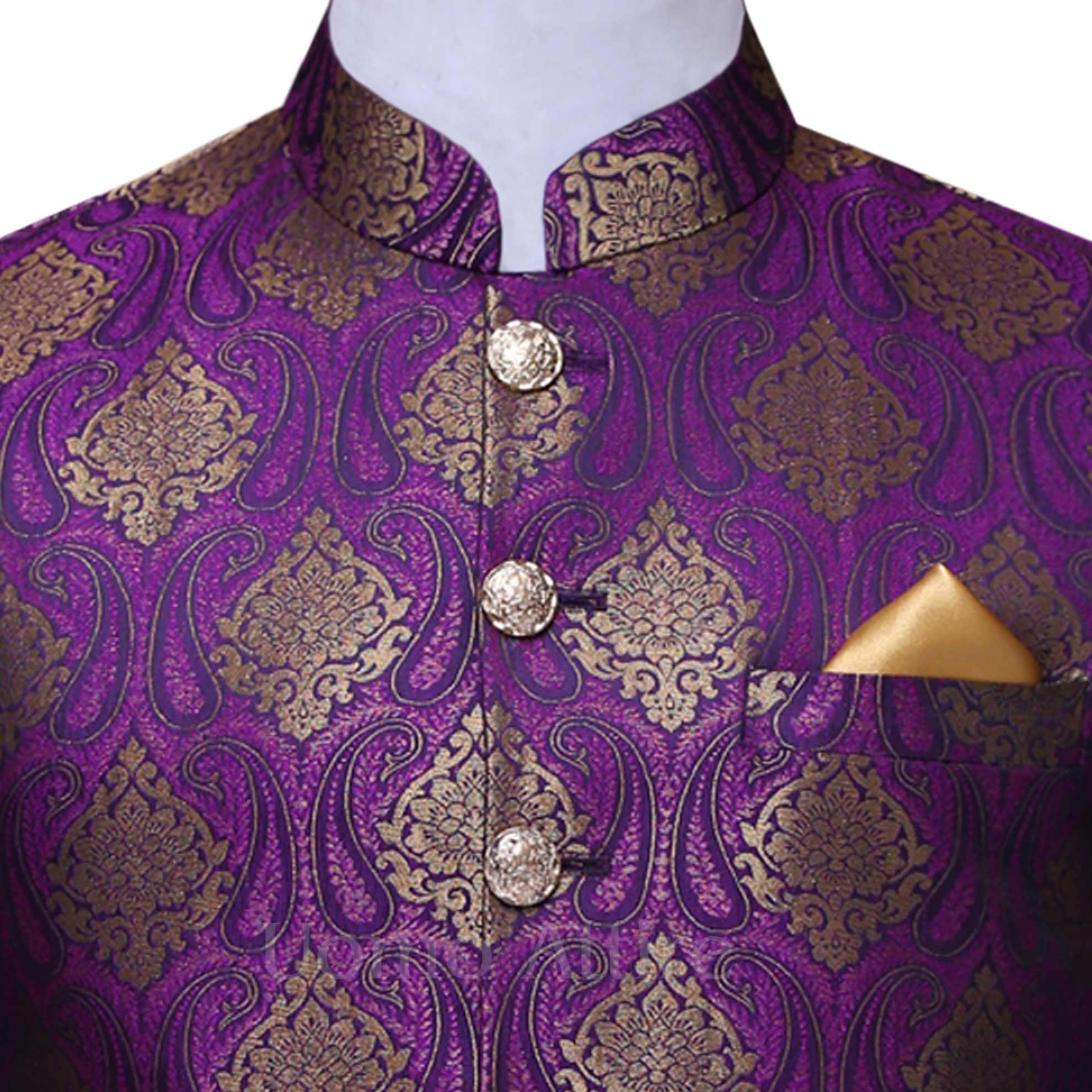 Pure imported jamawar waistcoat for mehndi | Mehndi Waistcoat