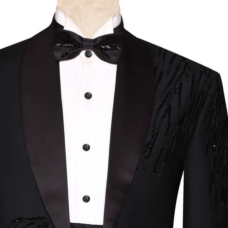 Mens Designer Black Wedding Tuxedo Suit for Groom - Black Tuxedo Online in USA