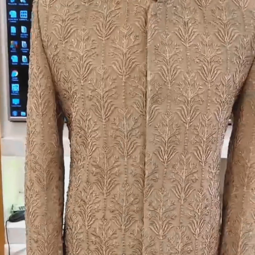 
                  
                    Load and play video in Gallery viewer, Fully embroidered customized Sherwani For Men
                  
                