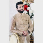 Luxury Embroidered Prince Coat for Men with Kurta Pajama