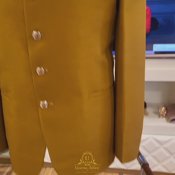 Golden color hot sale coat pant