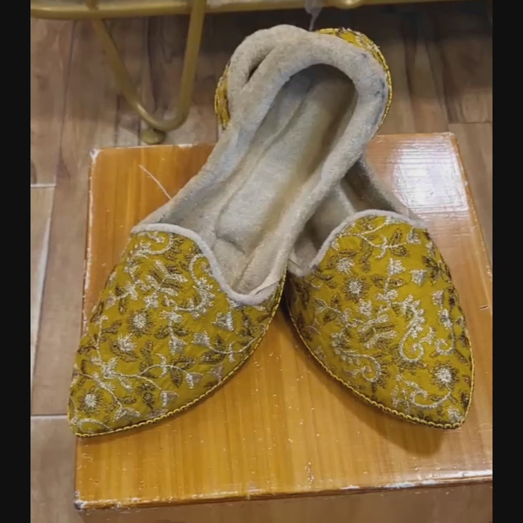 Embroidered Shoes For Waistcoat | Fabric Shoes for Waistcoat