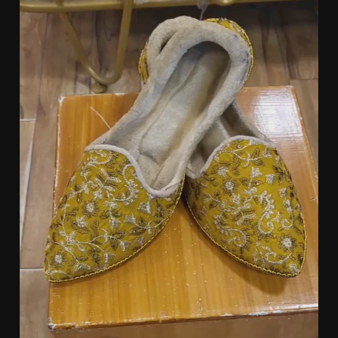 Embroidered Shoes For Waistcoat | Fabric Shoes for Waistcoat