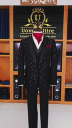 LUXURY BLACK HAND-EMBELLISHED TUXEDO WEARED BY MR JAWAD