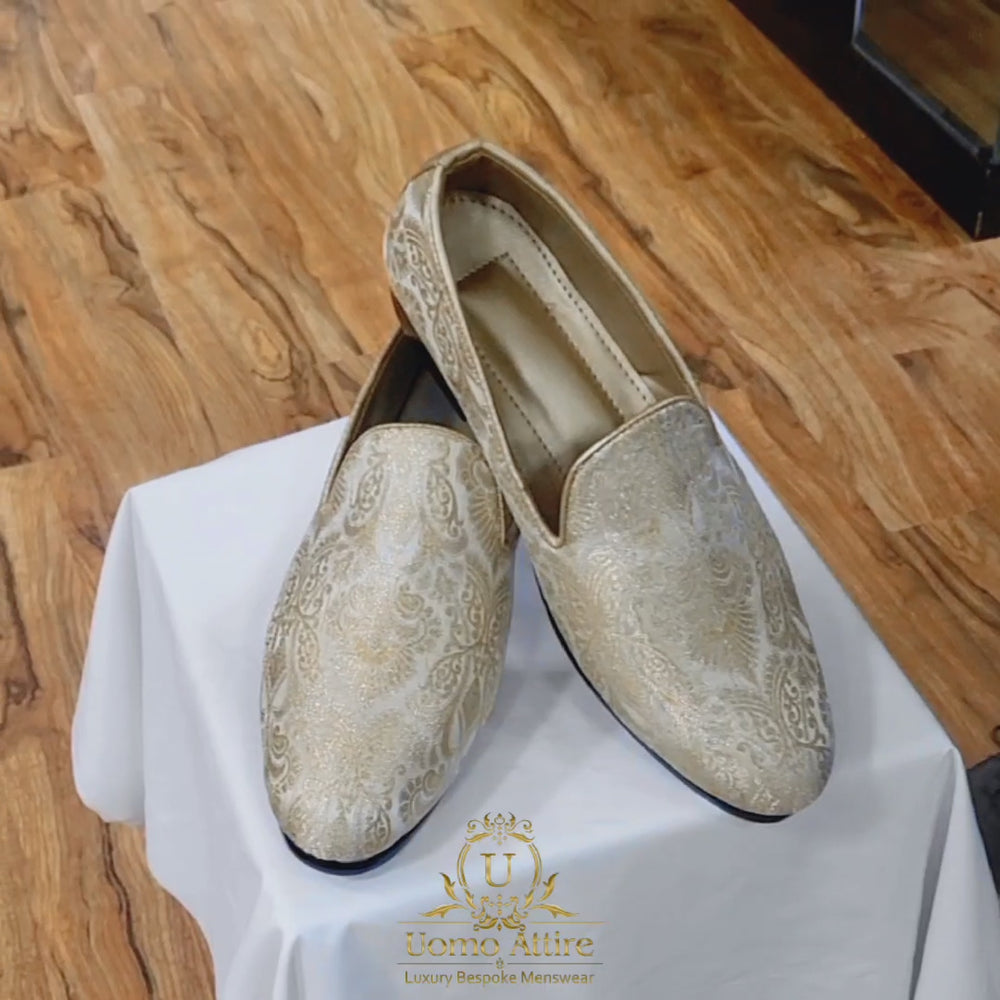 Fabric Designer Shoes for Groom