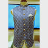 Grey embroidered fabric for attractive | Waistcoat for Men