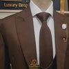 Bespoke Mens Brown Luxury 3 Piece Suit for Men