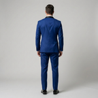 Custom Royal Blue Double-Breasted Tuxedo Jacket