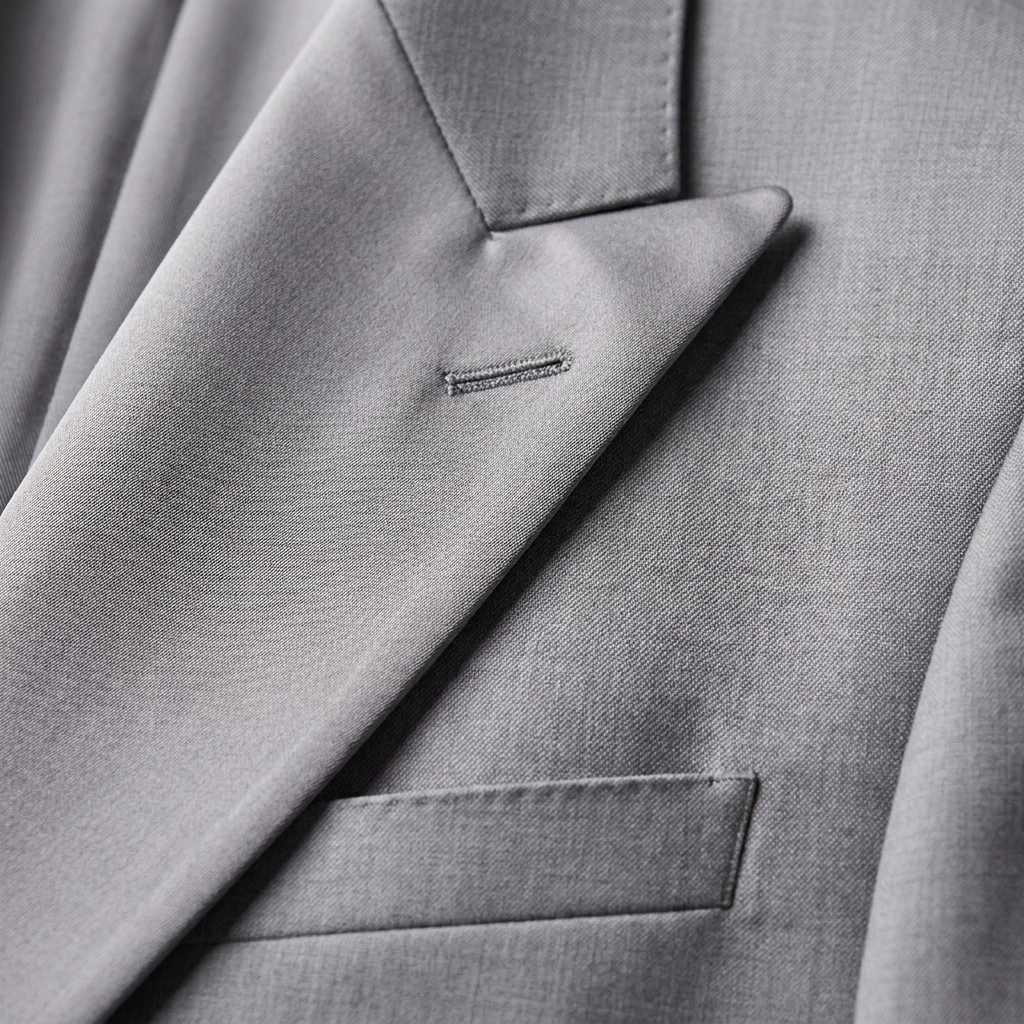 Custom Silver Grey Double-Breasted Tuxedo Jacket