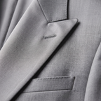 Custom Silver Grey Double-Breasted Tuxedo Jacket