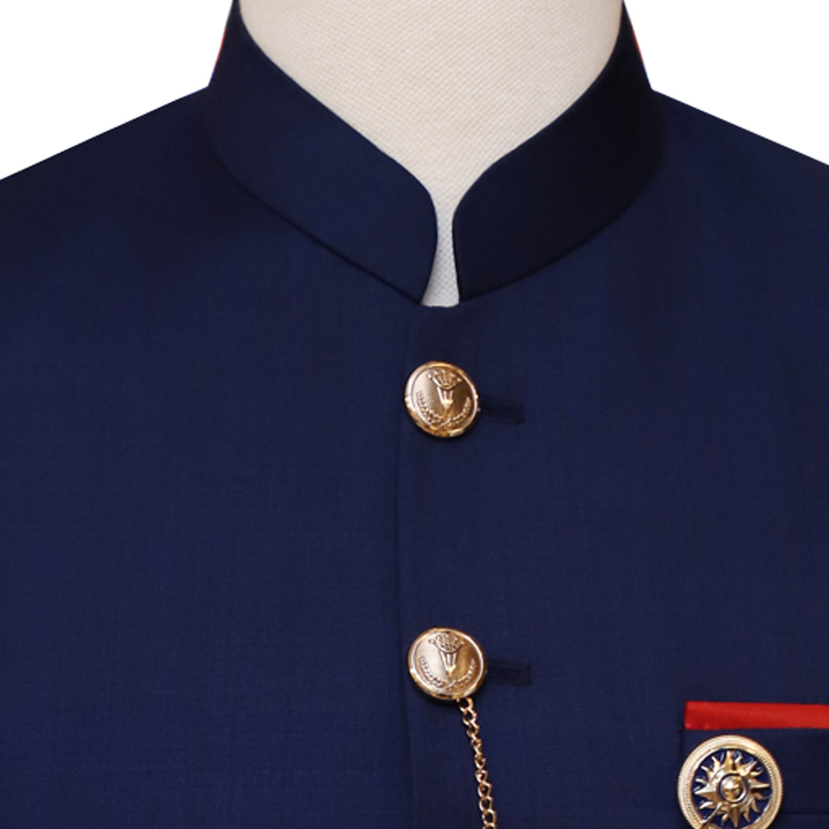supper fine italian wool fabric navy blue prince coat