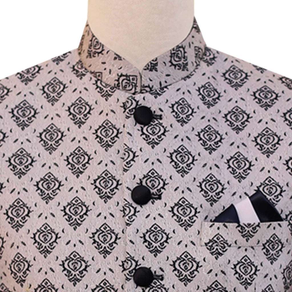 Self textured jamawar prince coat for a sophisticated look 2