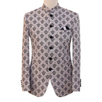 Self textured jamawar prince coat for a sophisticated look