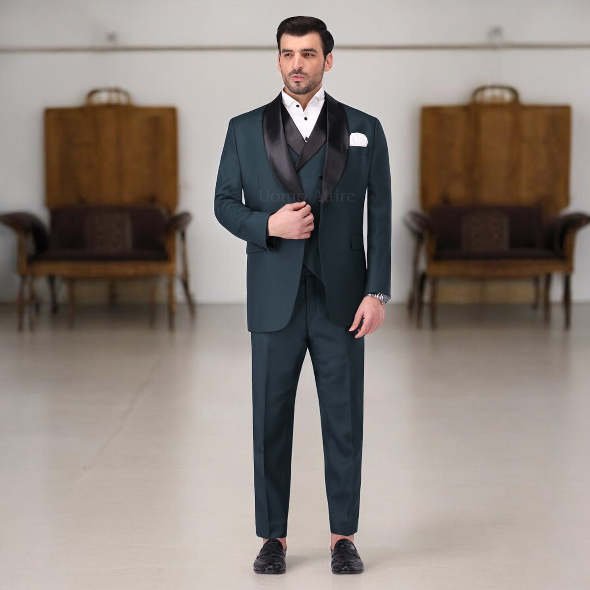 Luxury Italian Slim-Fit Tuxedo Suit For Mens